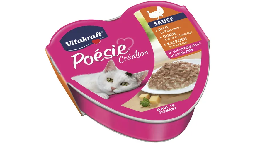 Vitakraft Katzennassfutter Poésie® + Pute in Käsesauce 85 g