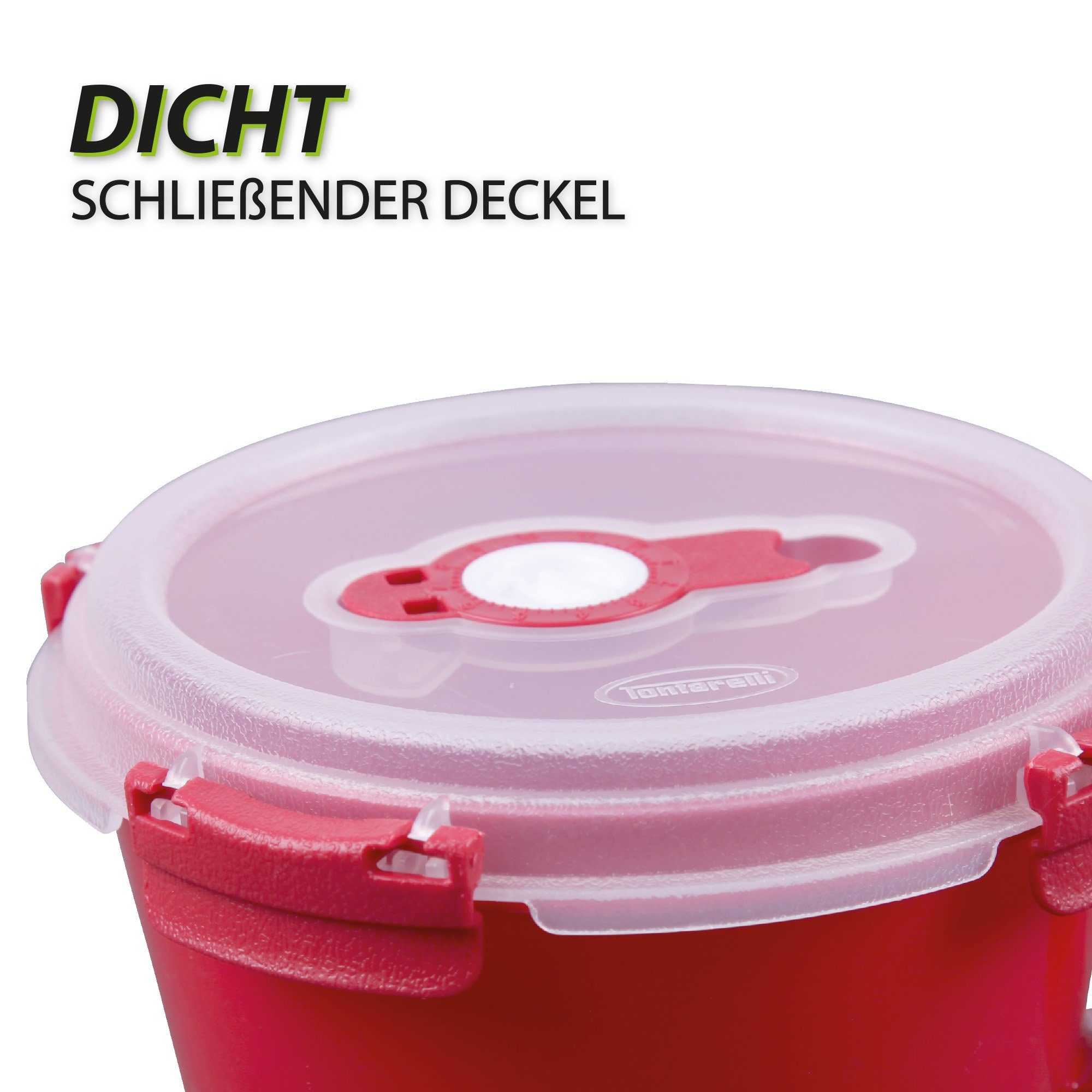 Tontarelli Frischhaltedose Frühstücksschale 0,85 L, Kunststoff, (1-tlg), Vorratsdose für Lebensmittel - Aufbewahrungsbox luftdicht - Meal Prep