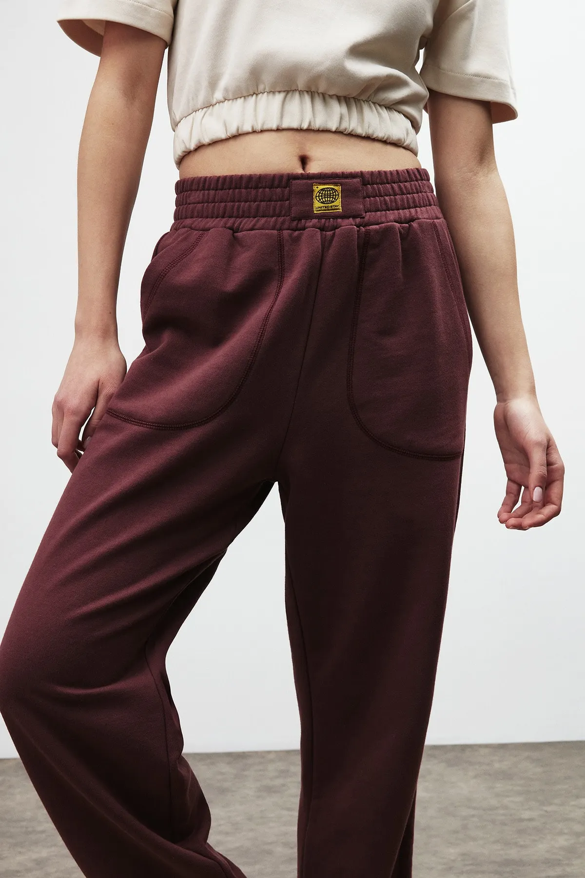 GRIMELANGE  Dahlia Relaxed Claret Red Jogginghose
