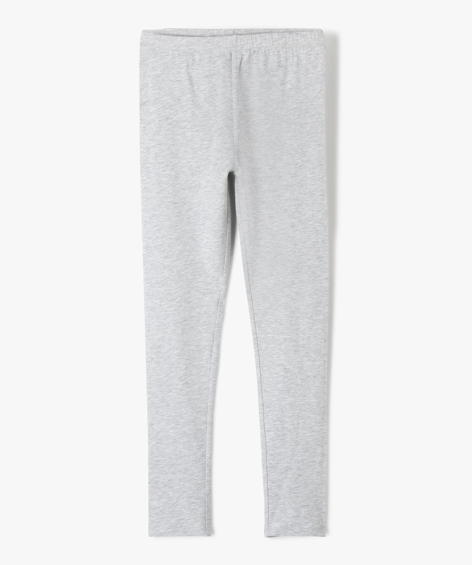 Legging fille long uni gris | GEMO
