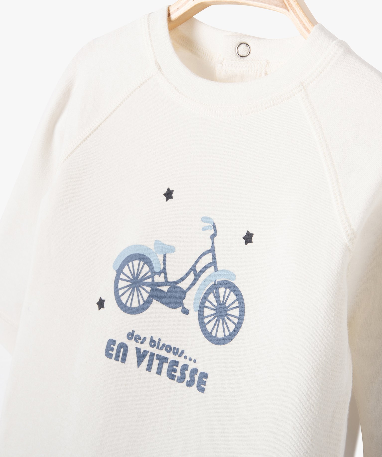 Pyjama sans pieds bébé en jersey ecru | GEMO