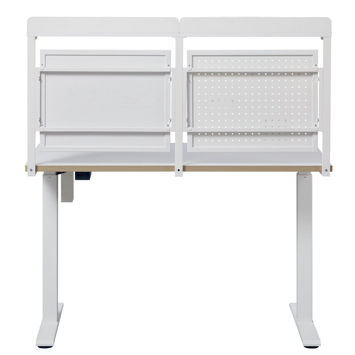 KOWO Schreibtisch Magnetisches Whiteboard, Lochplatte und Schublade für Schreibtisch, Passt nur für unseren Flexi Schreibtisch 120 cm