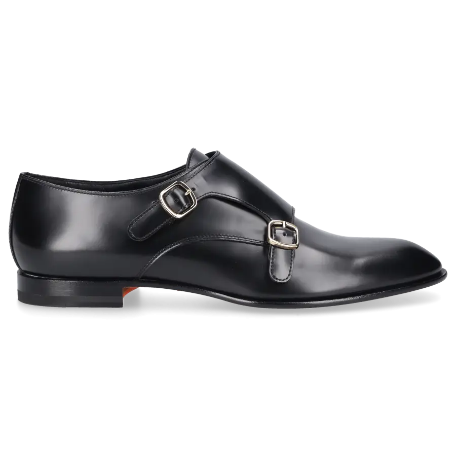 Santoni - Businessschuhe Doppelmonk 56369 Kalbsleder - schwarz