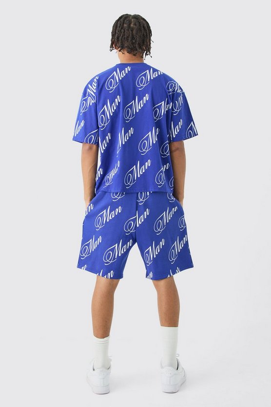 Kastiges Shorts-Set mit Limited Edition Print
