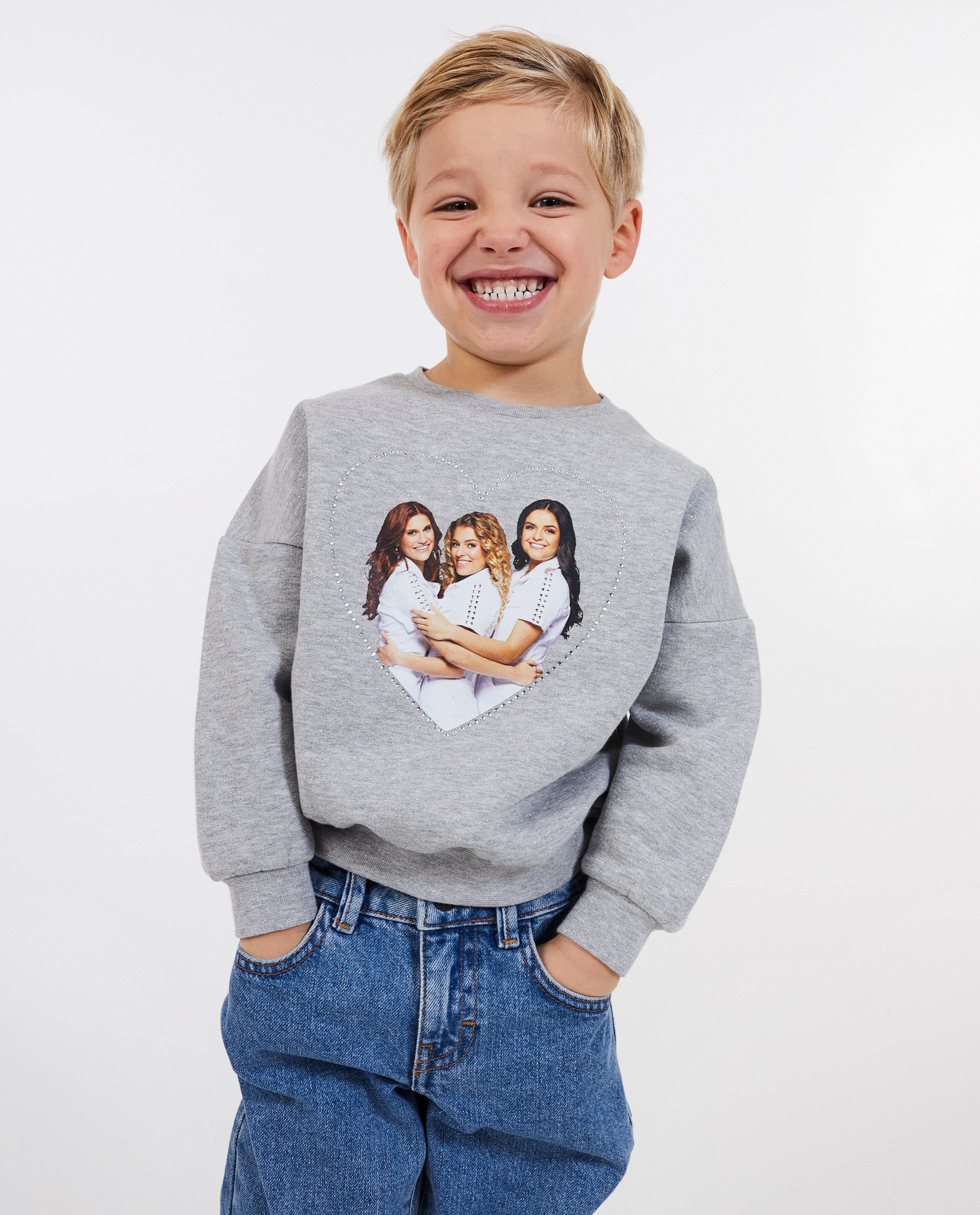 Pulover K3 cu imprimeu foto K3, gri unisex