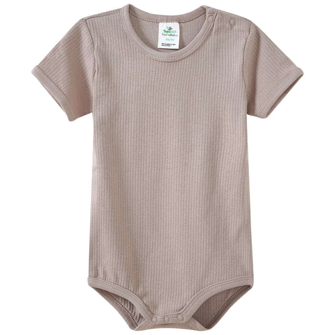 3 Baby Bodys mit Rippstruktur