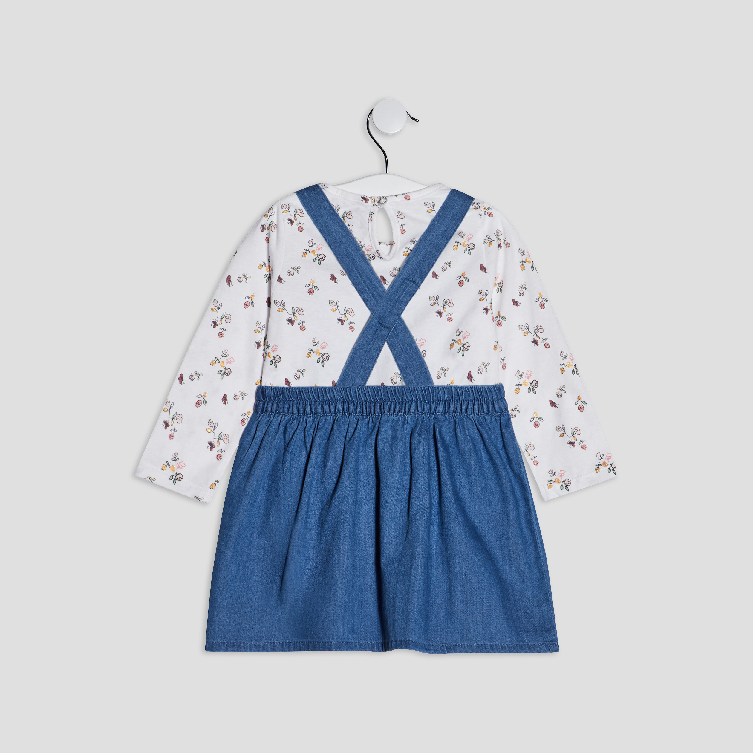 Ensemble 4 pièces denim double stone bébé fille | La Halle