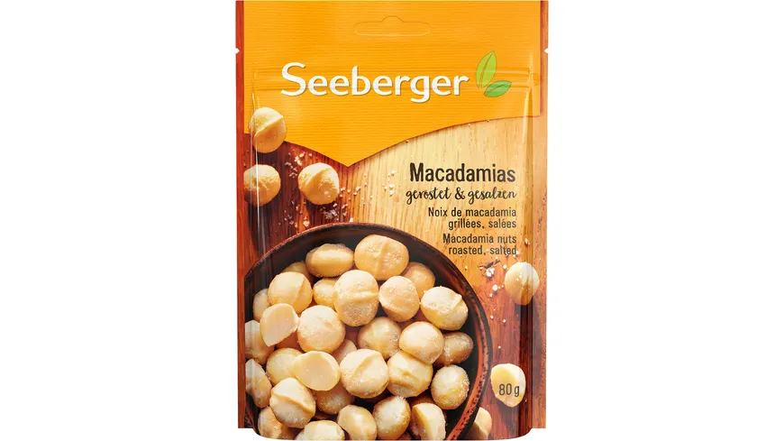 Seeberger Macadamias geröstet & gesalzen 80 g
