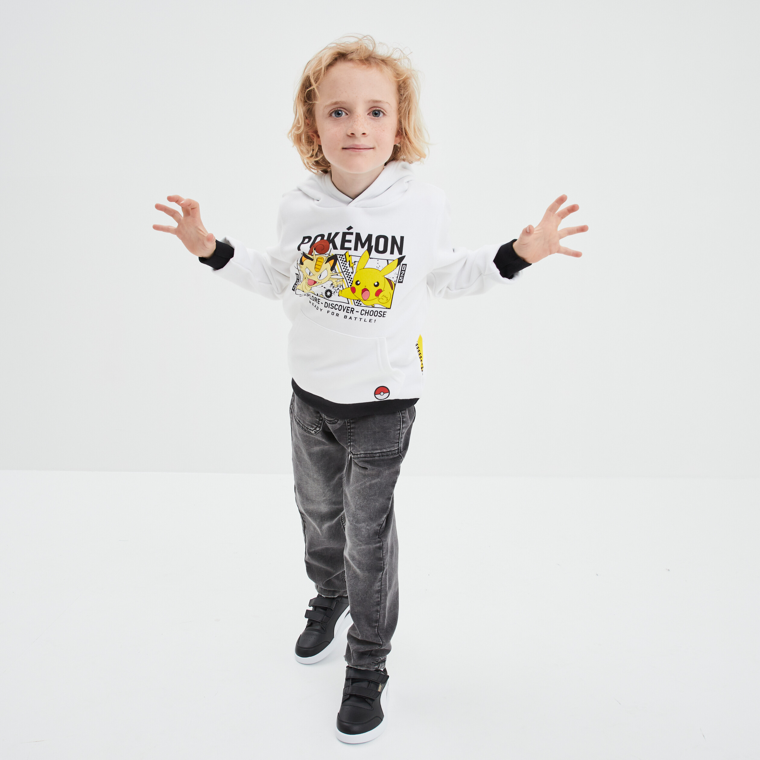 Jeans jogger taille élastiquée Creeks denim gris garçon | La Halle