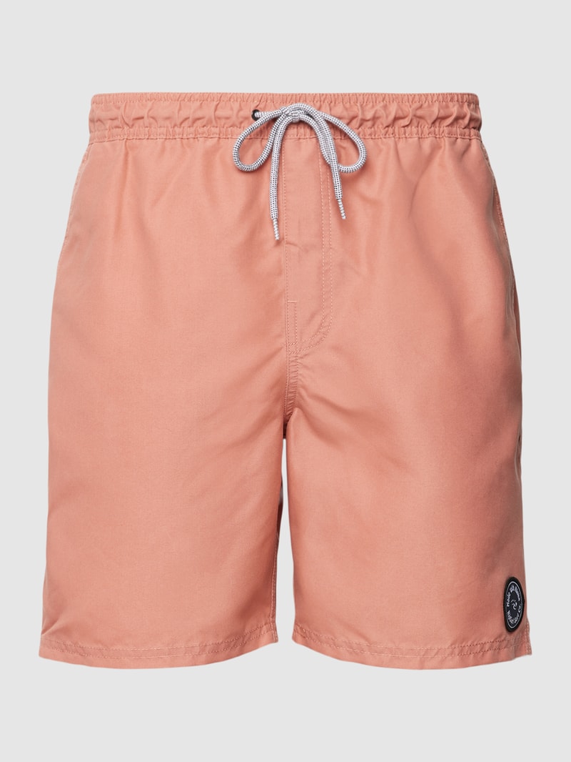 Badehose mit elastischem Bund in koralle