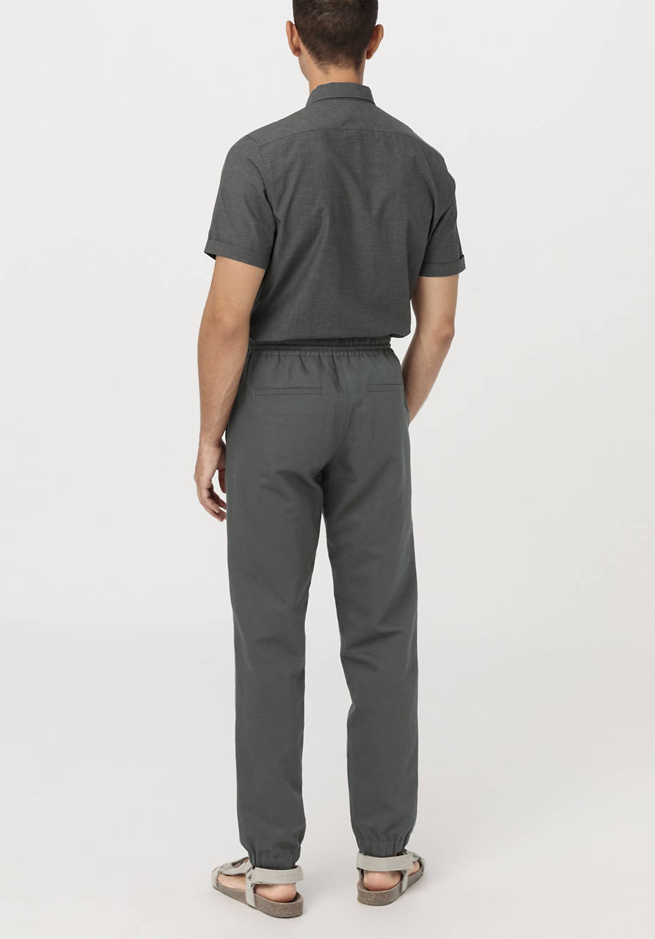 Sommerhose aus Bio-Baumwolle mit Leinen