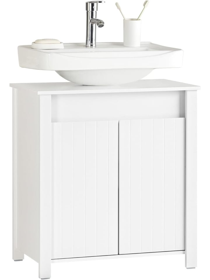 SoBuy Waschbeckenunterschrank in Weiß - (B)60 x (H)65,5 x (T)34cm günstig kaufen onesize