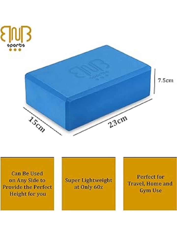 BnB Sports´ 2er Pack Premium Yoga Blöcke Stabil blau in Blau günstig kaufen 2