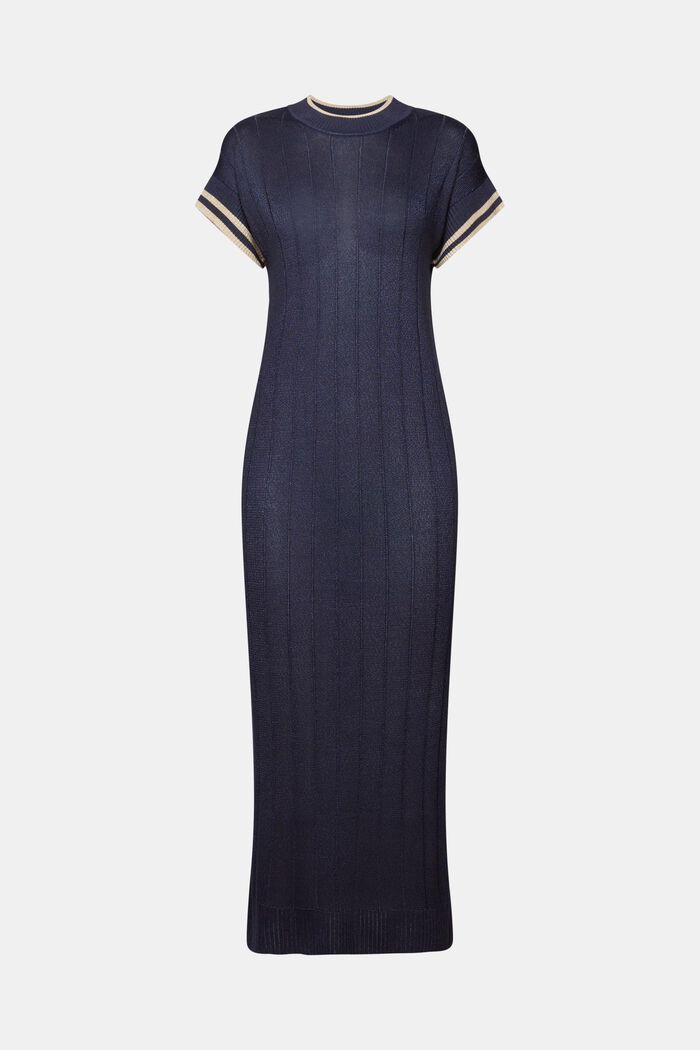Rippstrickkleid mit Glitter-Effekt