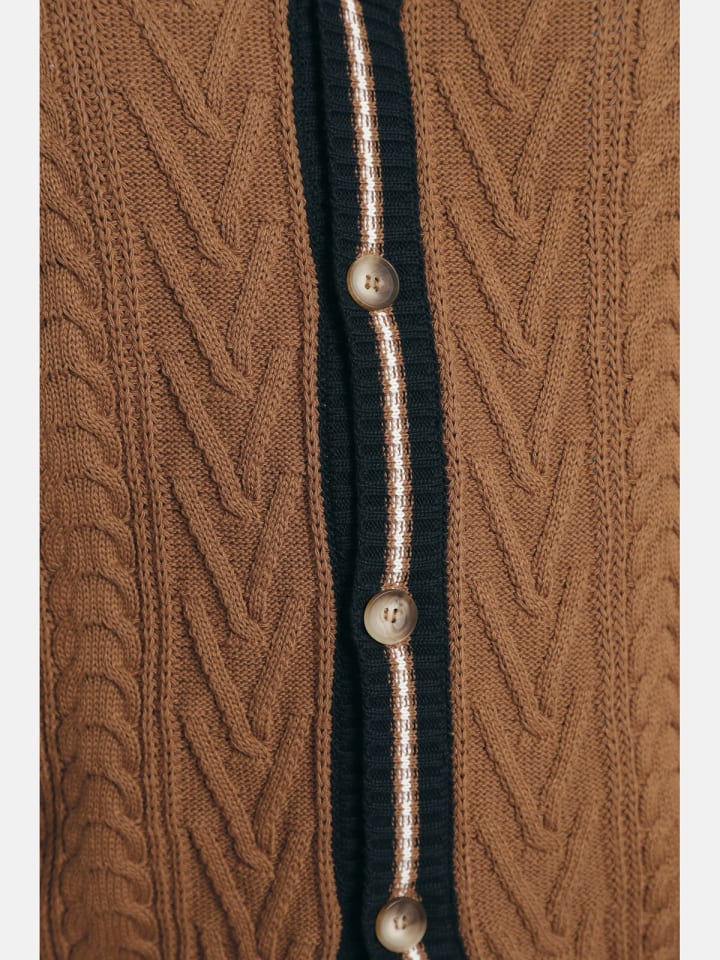Charles Colby Strickjacke DUKE STARKS in cognac günstig kaufen