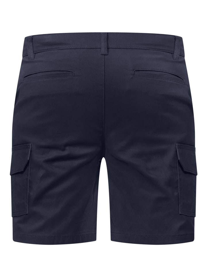 Rello & Reese  Shorts - mit Cargotaschen & Stretchanteil Kurze Hose Bermuda in Navy günstig kaufen