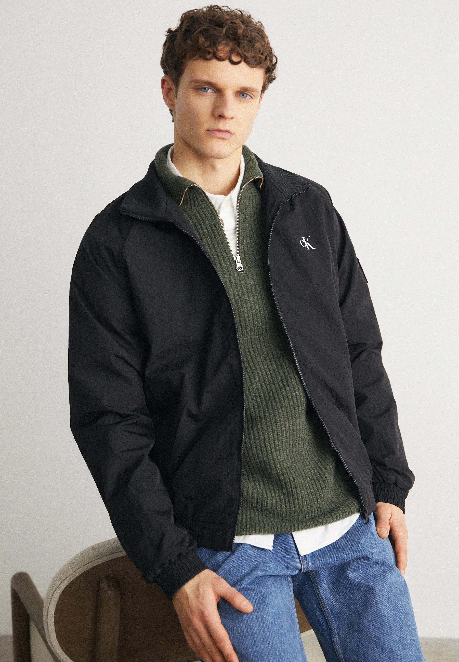 Calvin Klein Jeans UNPADDED HARRINGTON - Chaqueta ligera