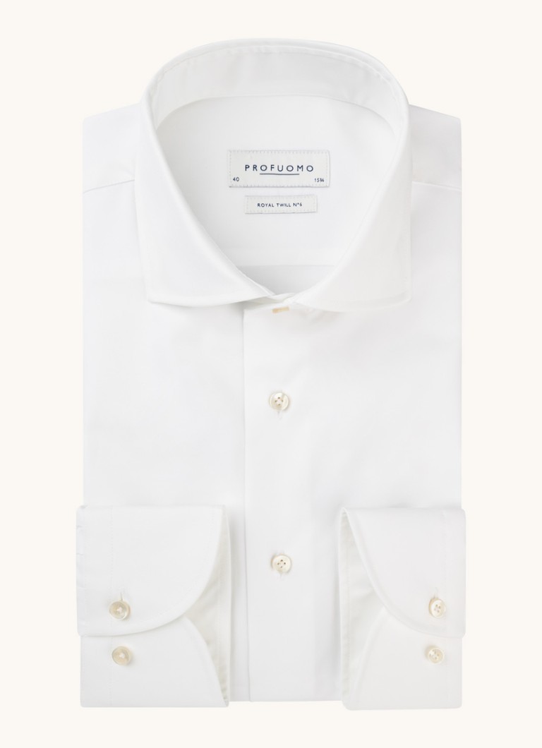 Srajca s kratkimi rokavi Profuomo Royal Twill št. 6 slim fit z izrezanim ovratnikom
