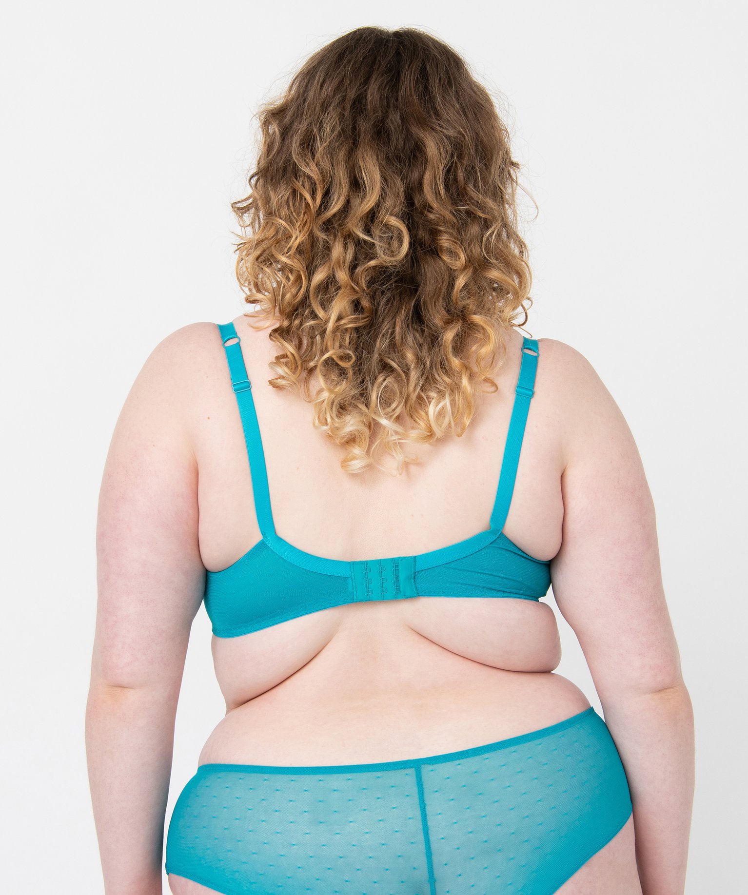 Soutien-gorge emboitant grande taille à armatures en dentelle bleu | GEMO