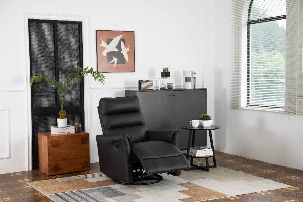 Happy Home verstellbarer Relaxsessel Sofasessel HSP122-SCH schwarz Lederoptik