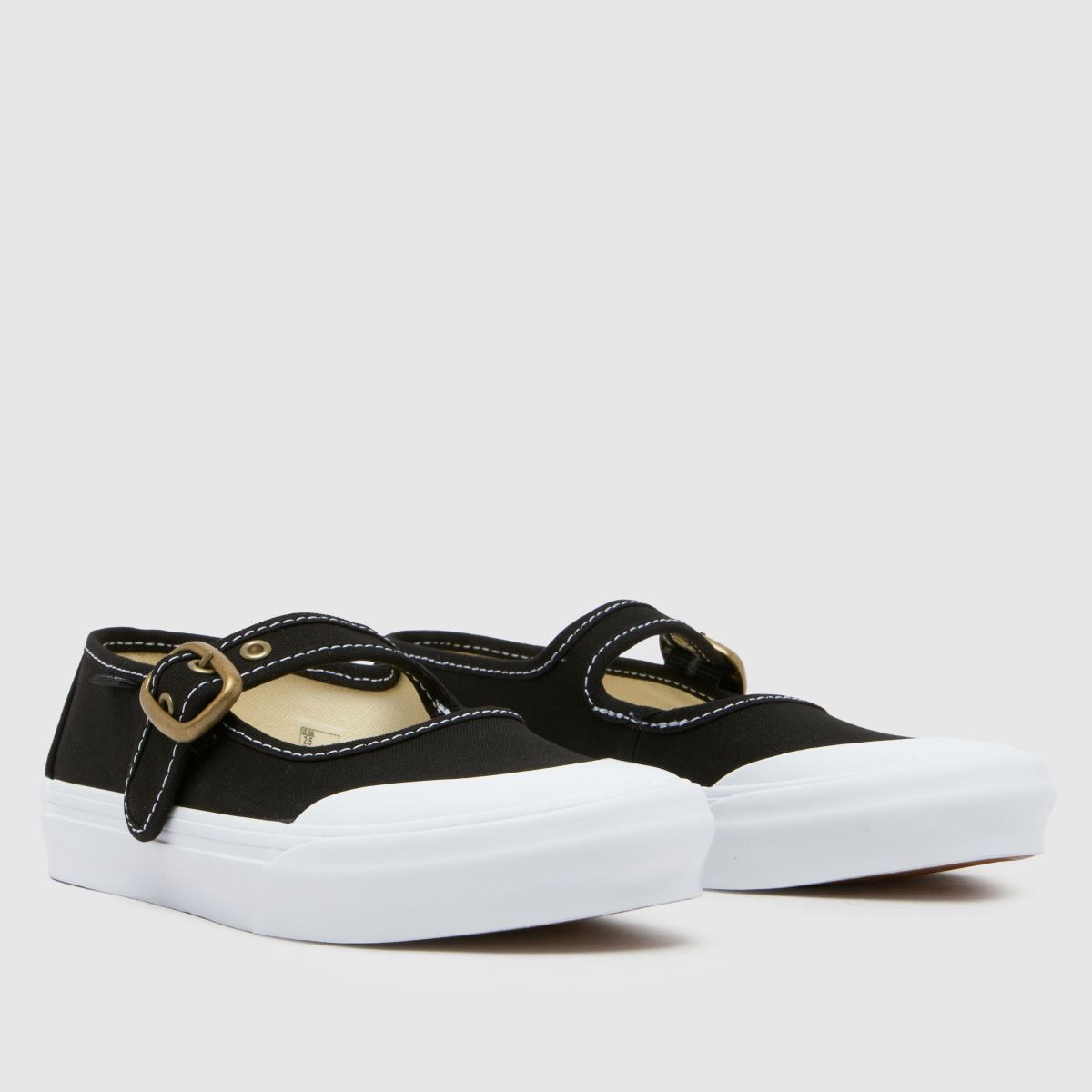 Vans svarta Mary Jane flickor juniorskor