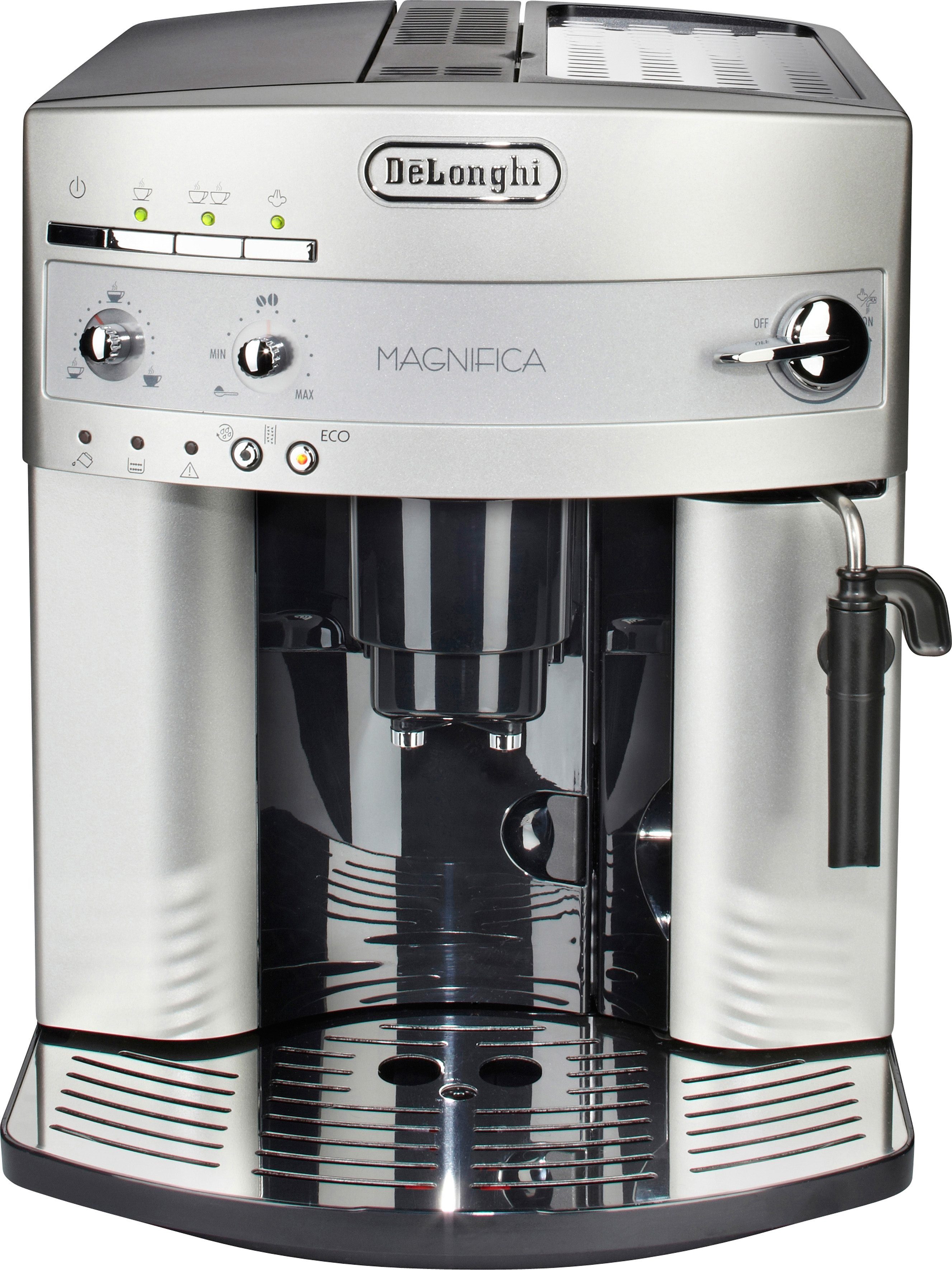 De'Longhi Kaffeevollautomat Magnifica ESAM 3200.S, Milchaufschäumdüse, Kegelmahlwerk 13 Stufen, Herausnehmbare Brühgruppe