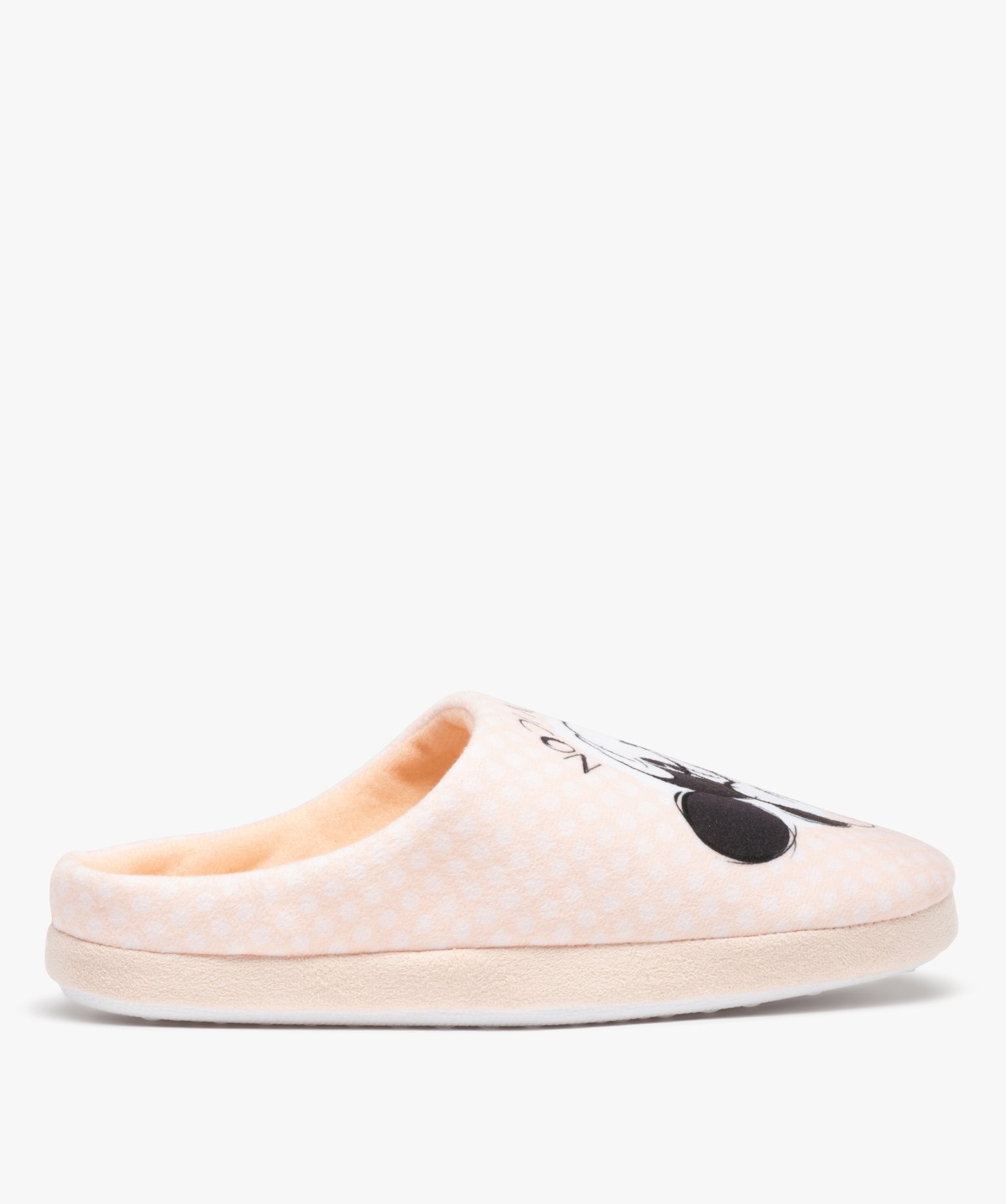 Chaussons femme mules plates Minnie - DS beige | GEMO