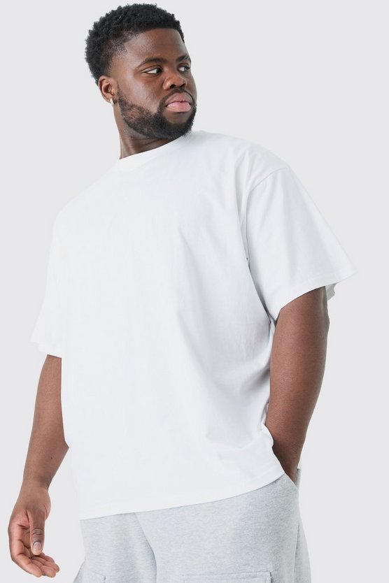 Plus Oversize Rundhals T-Shirt
