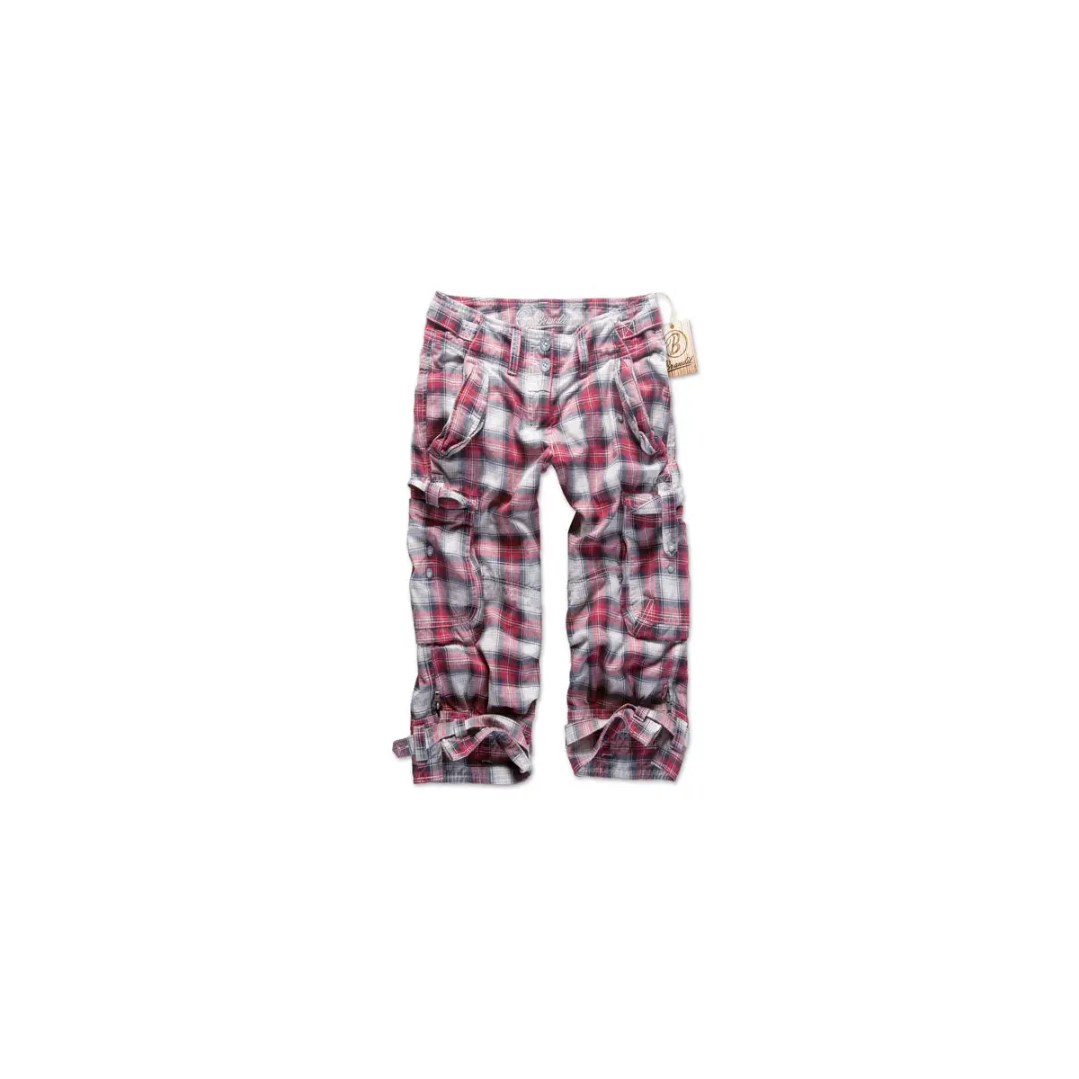 Vanity Ladies 3/4 Shorts rot-schwarz