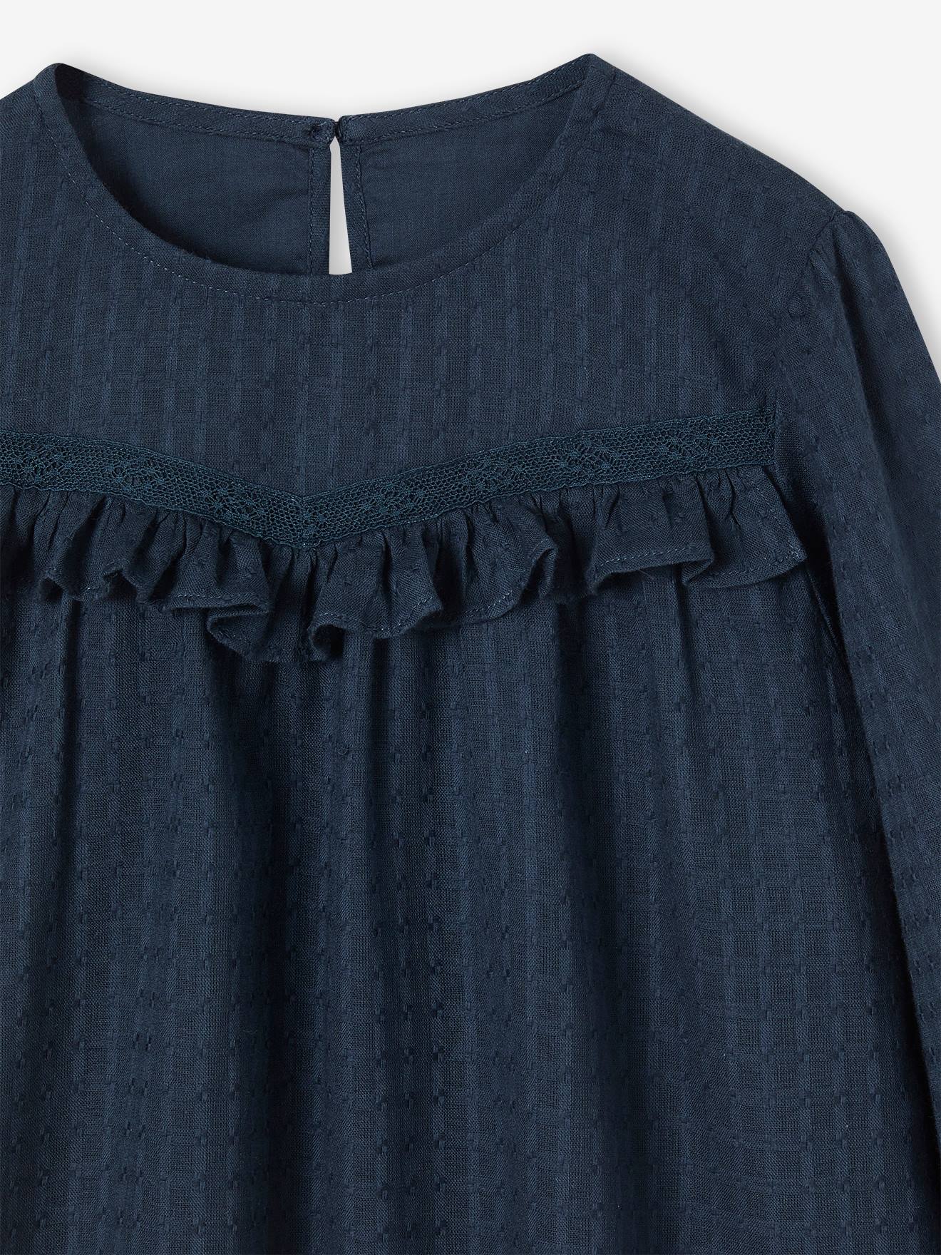 Vertbaudet Mädchen Rüschenbluse - wollweiß