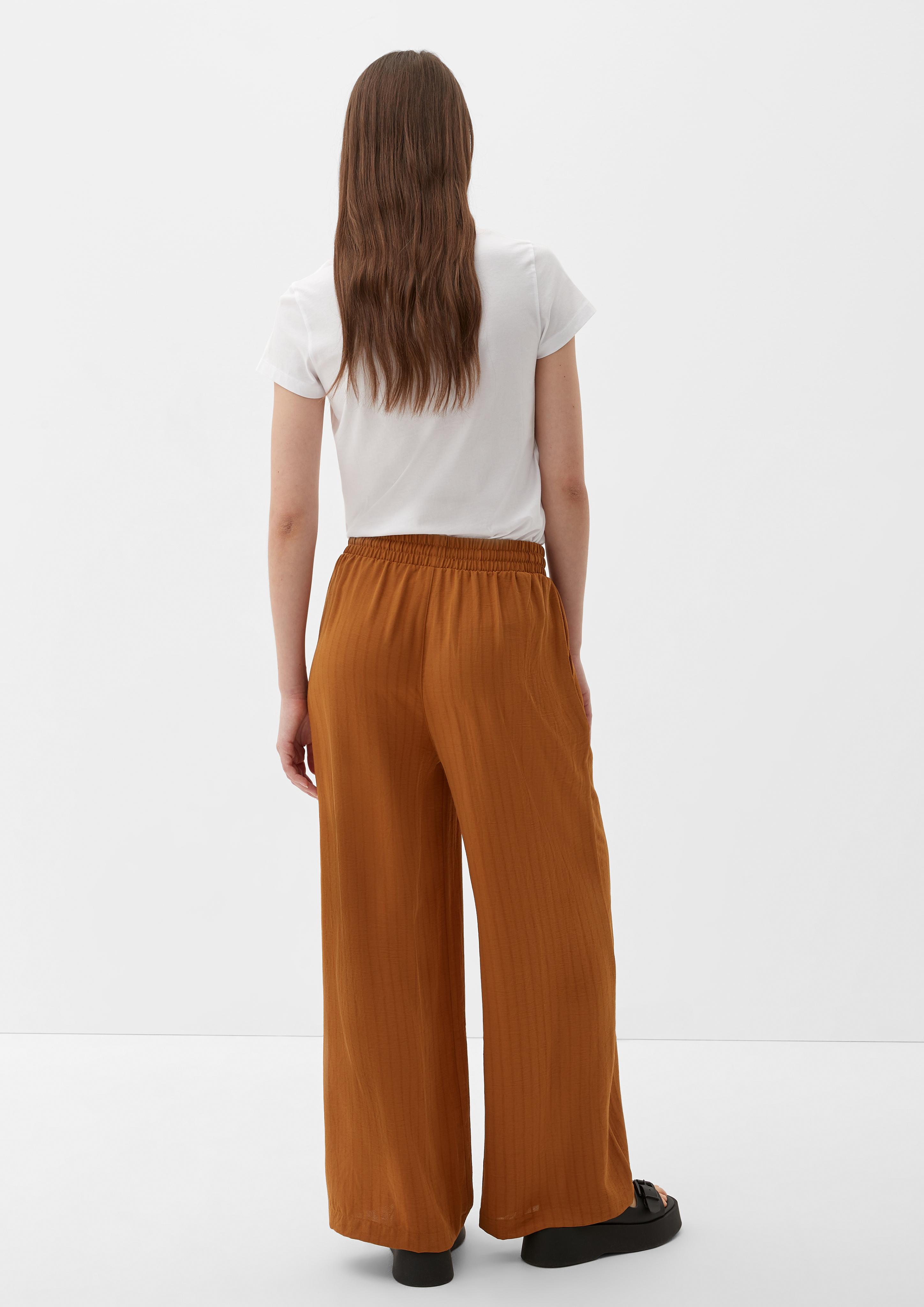 Loose: Hose aus Seersucker  2131197-8753