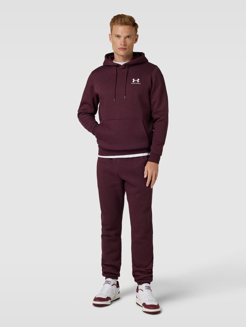 Sweatpants mit Logo-Stitching in bordeaux rot