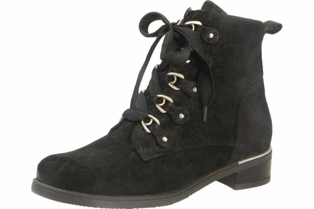 WALDLÄUFER Schnür-Stiefeletten schwarz Hienna