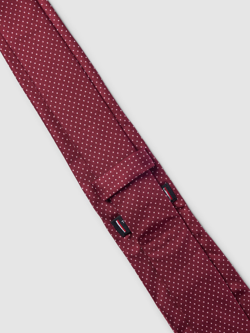Seidenkrawatte mit Allover-Muster in bordeaux rot