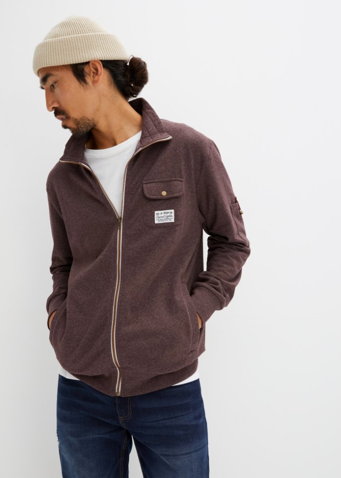 Sweatjacke mit recyceltem Polyester