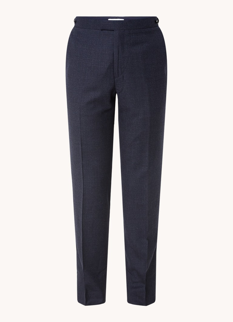 Pantaloni Reiss Dunn Cross Slim Fit din lână cu buzunare cu fermoar.