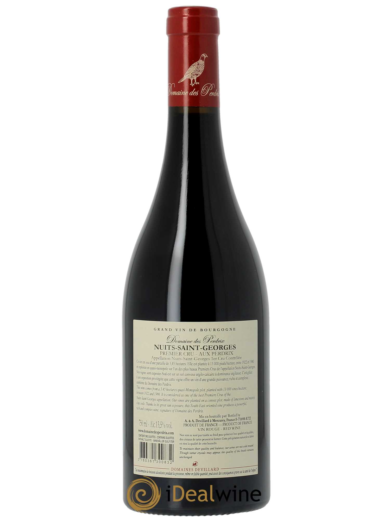 Nuits Saint-Georges 1er Cru Aux Perdrix Perdrix (Domaine des)  2021 - Lot de 1 Bouteille