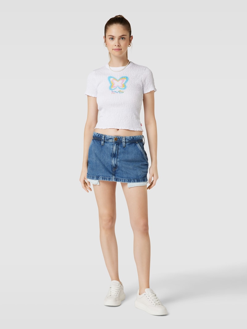 Jeansrock mit Eingrifftaschen Modell 'Workwear' in jeans