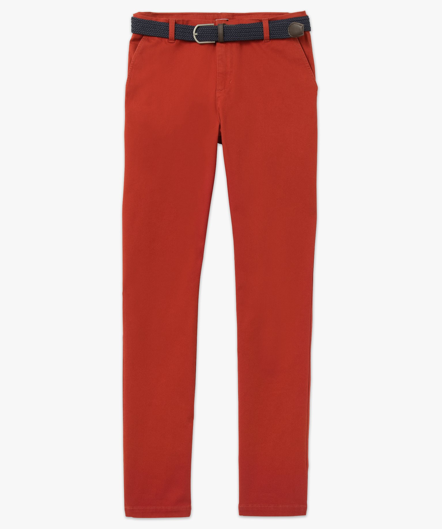 Pantalon en coton homme avec ceinture tressée violet | GEMO