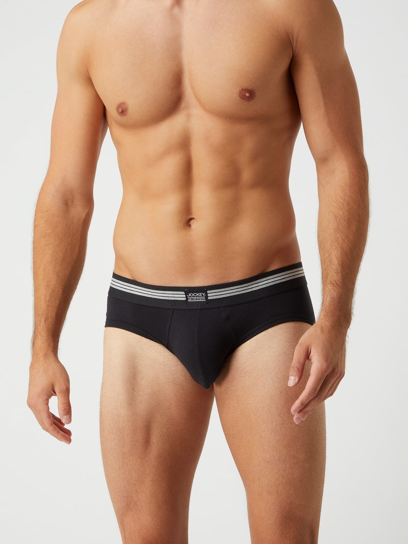 Slip mit Label-Detail im 3er-Pack in schwarz