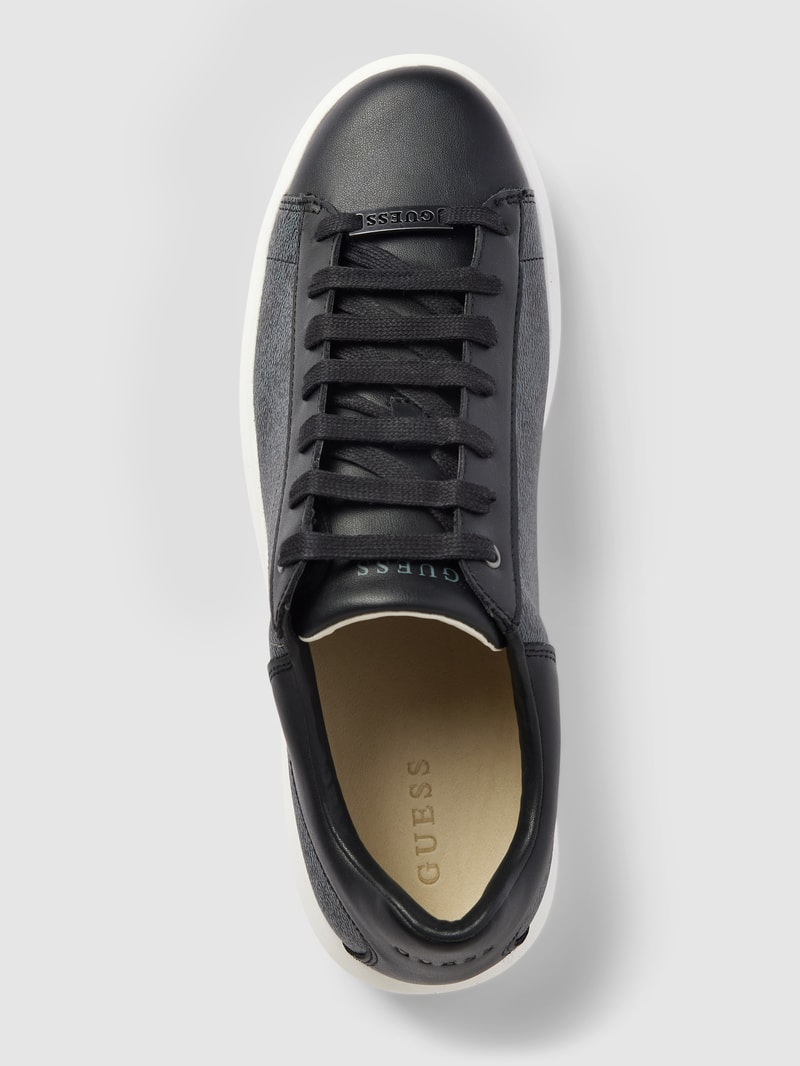 Sneaker mit Allover-Logo-Print Modell 'VIBO' in dunkelgrau
