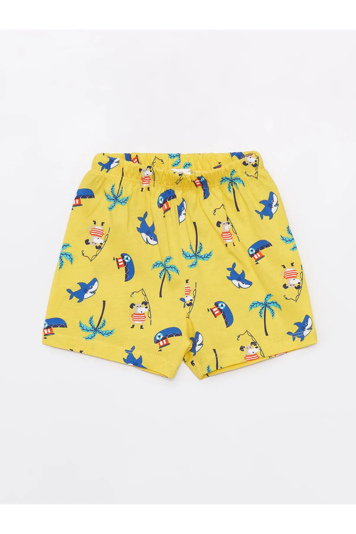 LC Waikiki  Kurzarm-Pyjama-Set für Jungen mit Rundhalsausschnitt und Shorts