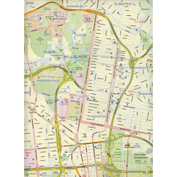 Iran & Tehran Travel Reference Map 1 : 2 350 000 / 1 : 15 000 - Karte
