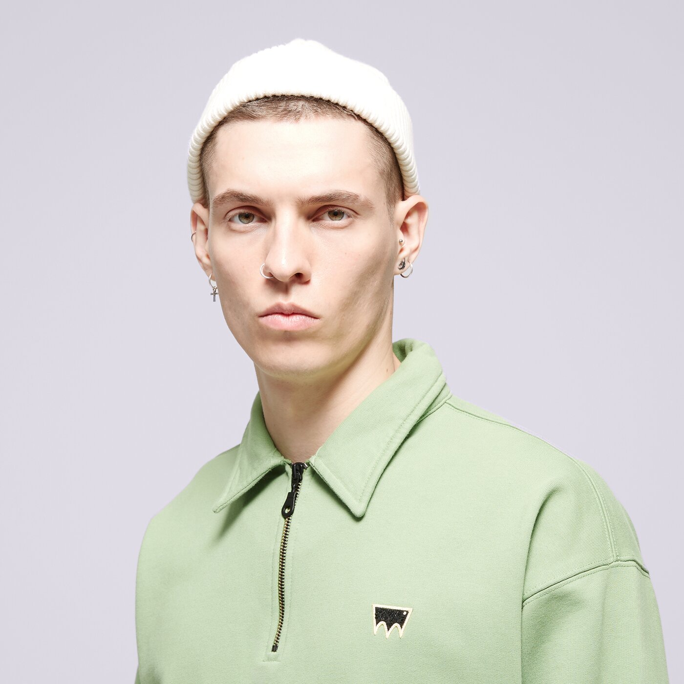 LEVI'S SWEATSHIRT SKATE NEW QUARTER ZIP GREENS Grün