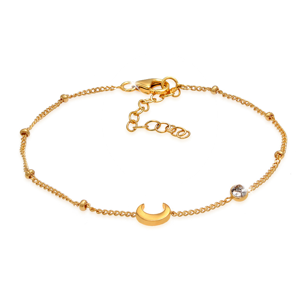 Elli Elli Bracelet Halbmond Astro Turmalin Fein 925 Sterling Silber Bracelet