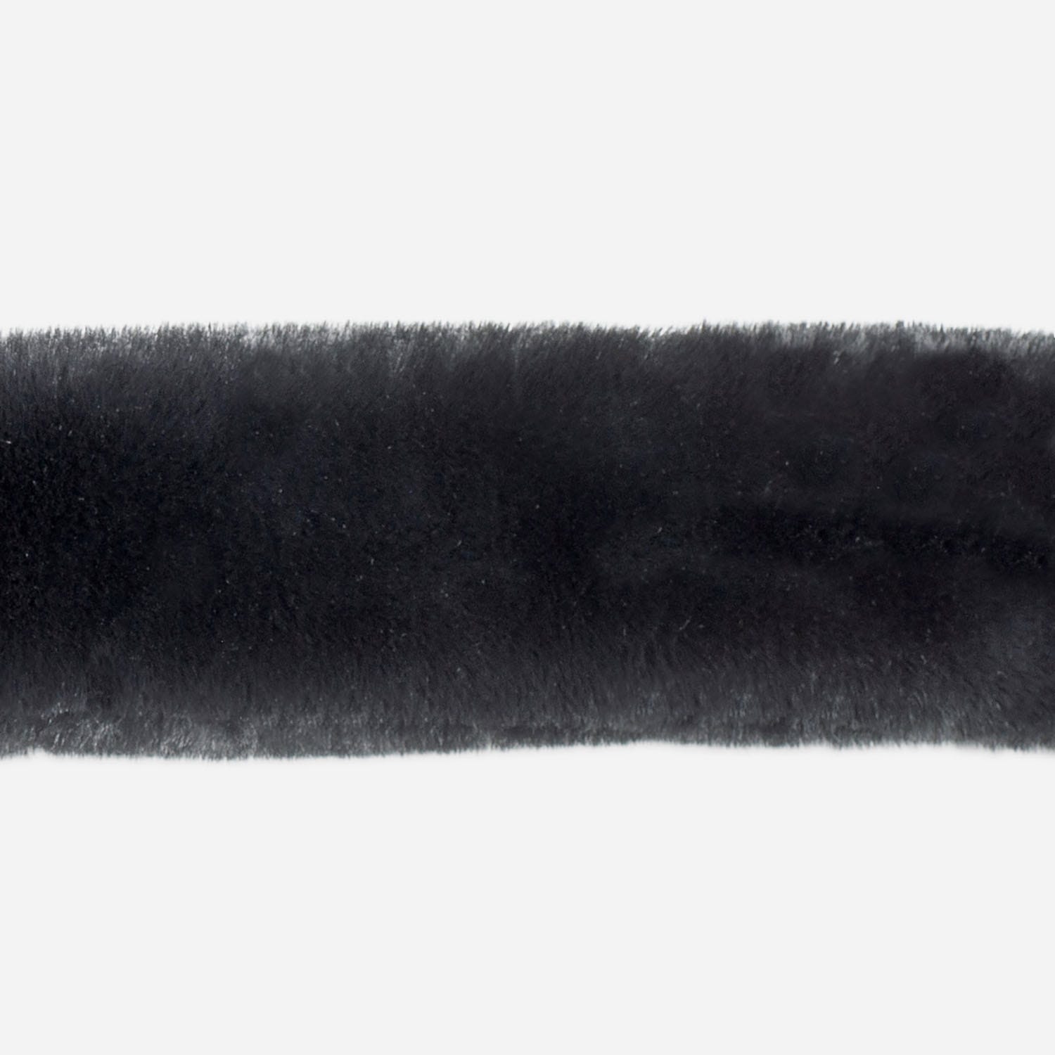 Écharpe noire imitation fourrure