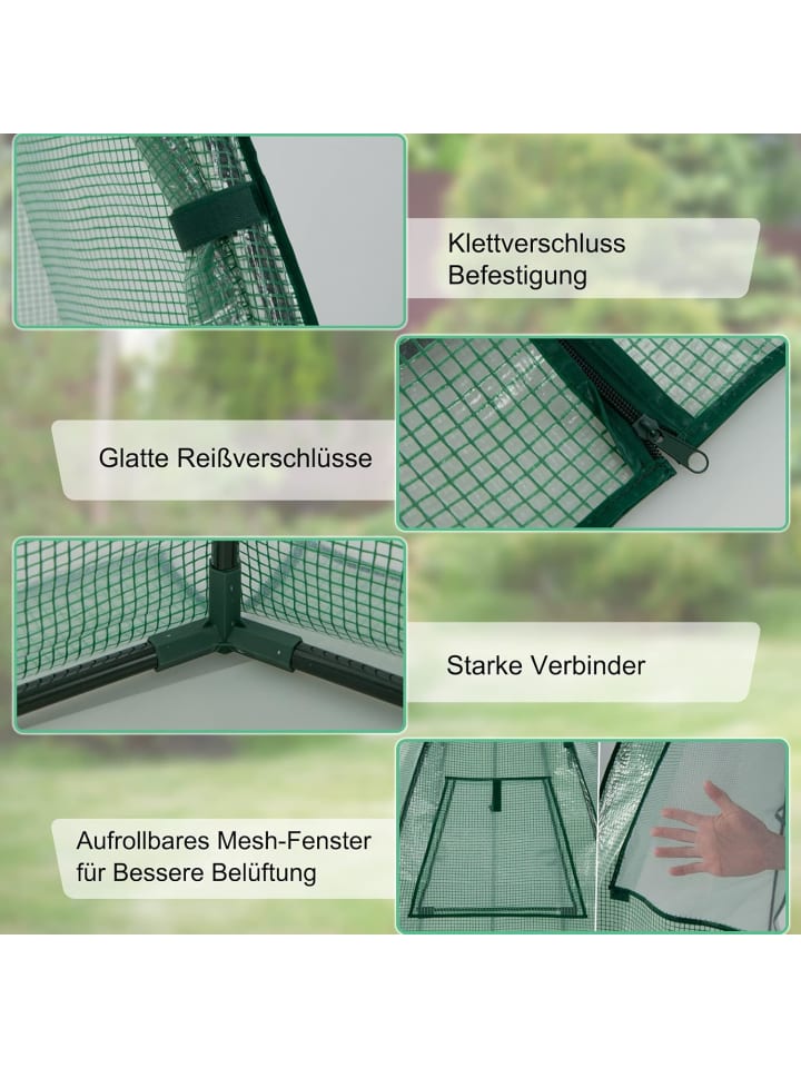 COSTWAY Gewächshaus160x160x183cm in Grün günstig kaufen onesize