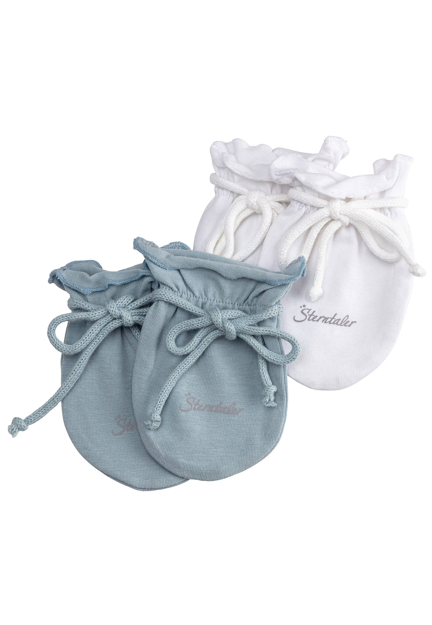 OCS Kratzfäustlinge Baby 2er Pack, Single Jersey(Bio)