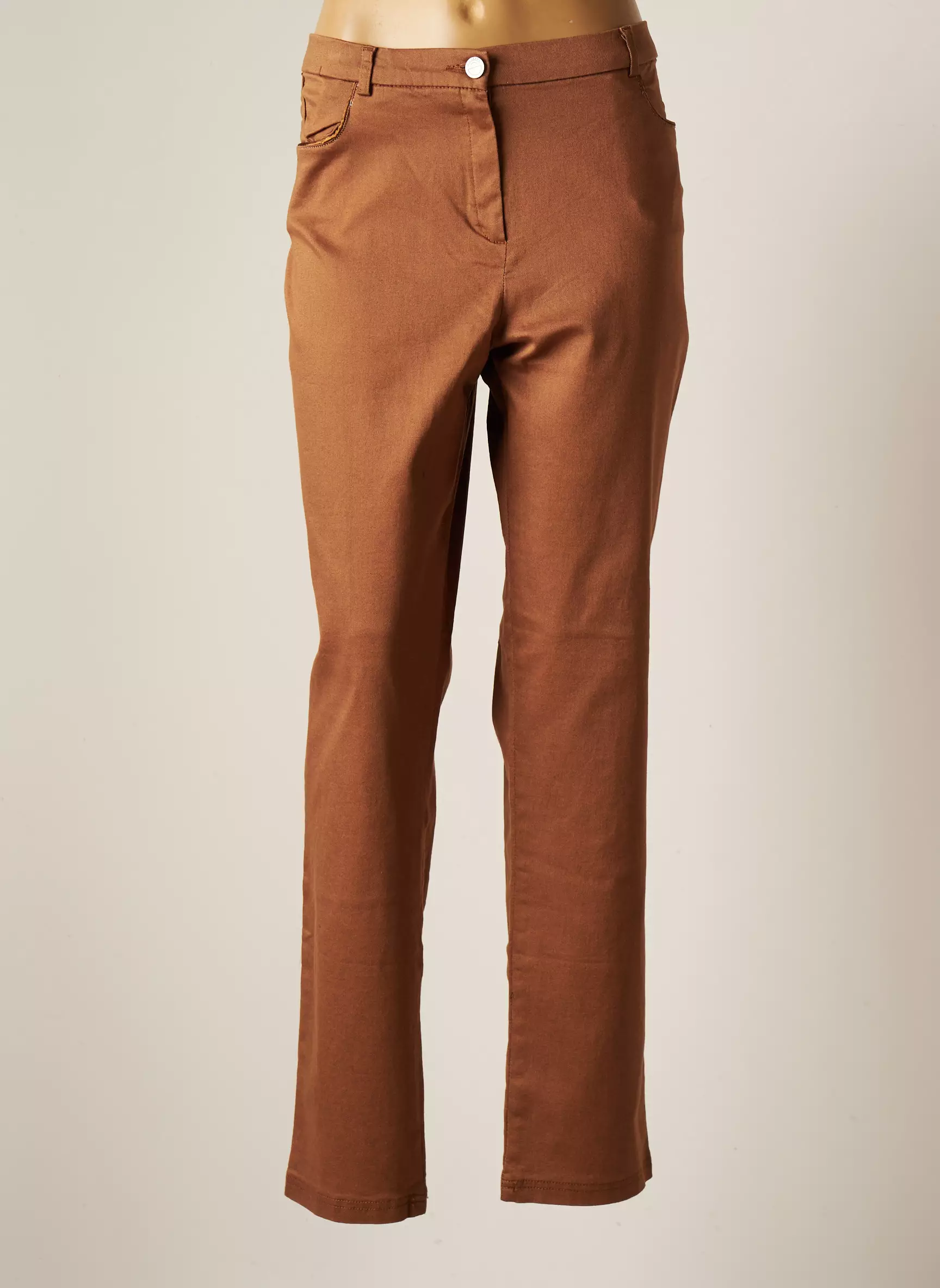 Christine Laure Pantalons Slim Femme couleur marron