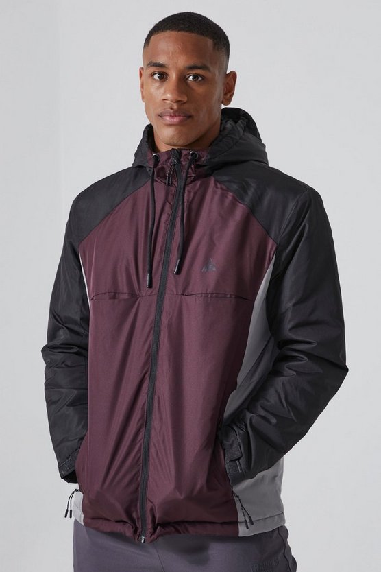 Lockere gepolsterte Ripstop Colorblock Jacke